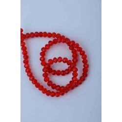 6MM KIRMIZI RENK KRİSTAL BONCUK 50 DİZİ