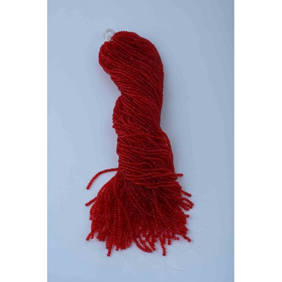 6MM KIRMIZI RENK KRİSTAL BONCUK 50 DİZİ