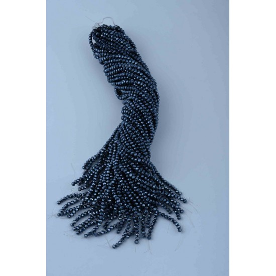 6MM LACİVERT RENK KRİSTAL BONCUK 50 DİZİ