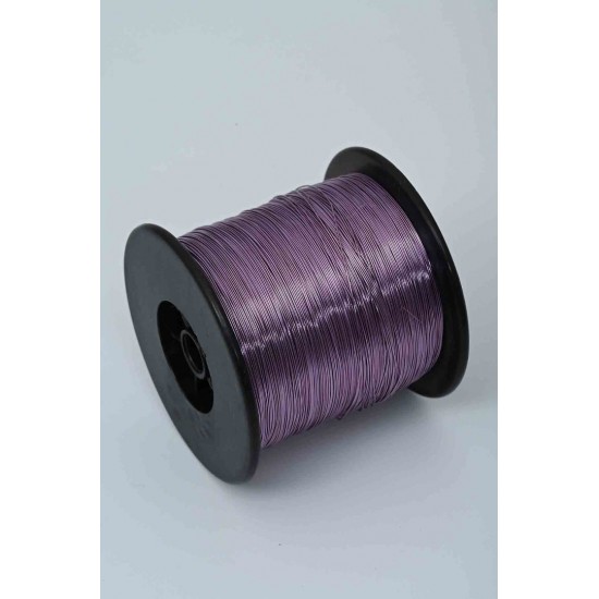 Mor Renk Boyalı 0,40 mm Kalınlığında Makara Tel 500 gr