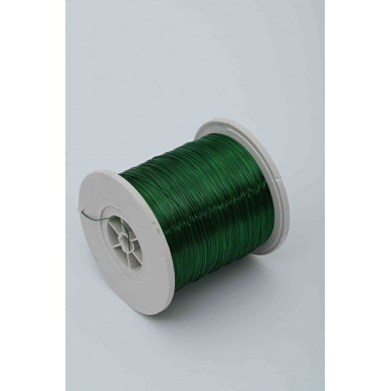 Yeşil Renk Boyalı 0,40 mm Kalınlığında Makara Tel 500 gr