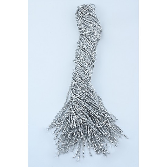 Aynalı Gümüş Arpa  Kristal Boncuk 10 Dizi 