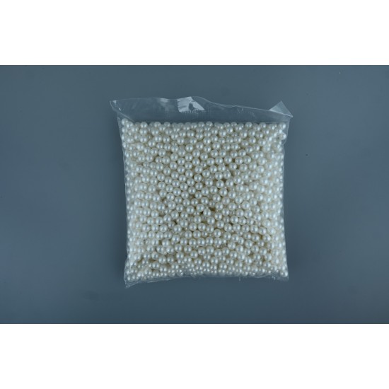 8Mm Krem Çakma İnci Boncuk Yarım Kg