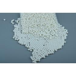 8Mm Krem Çakma İnci Boncuk Yarım Kg