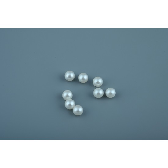 8Mm Krem Çakma İnci Boncuk Yarım Kg