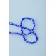 4MM Piramit kristal saks mavi boncuk 100 dizi