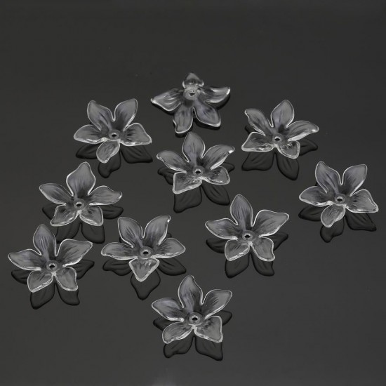 Şeffaf Çiçek İnci 10 Adet