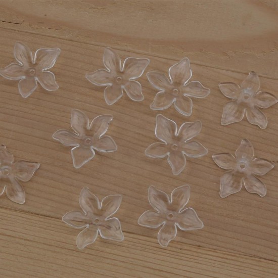 Şeffaf Çiçek İnci 10 Adet